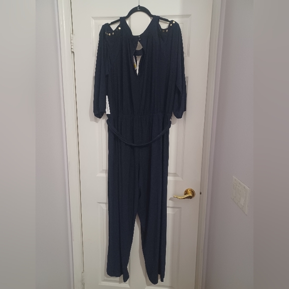Emma & Michele 2XL Navy Jumpsuit NWT - Picture 5 of 6